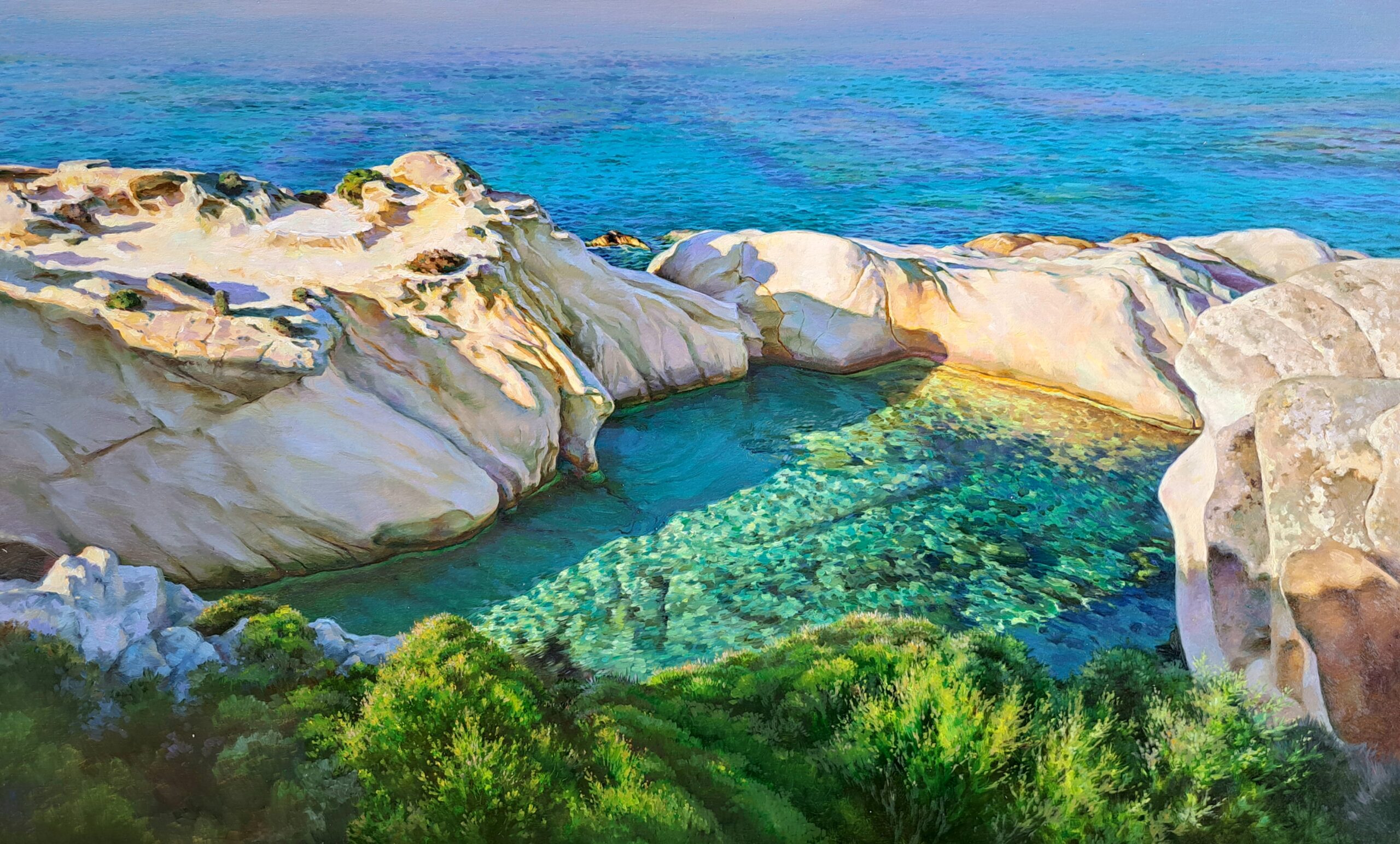 Realism painting - Ksenia Yarovaya, "The Treasures of Halkidiki"