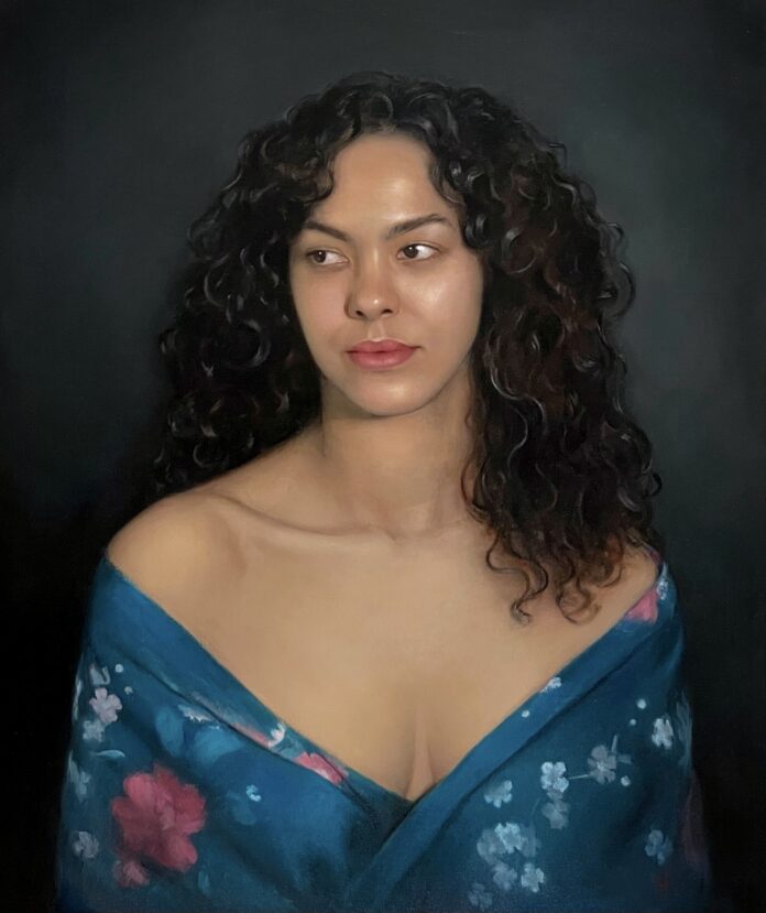 Classical realist portrait painting