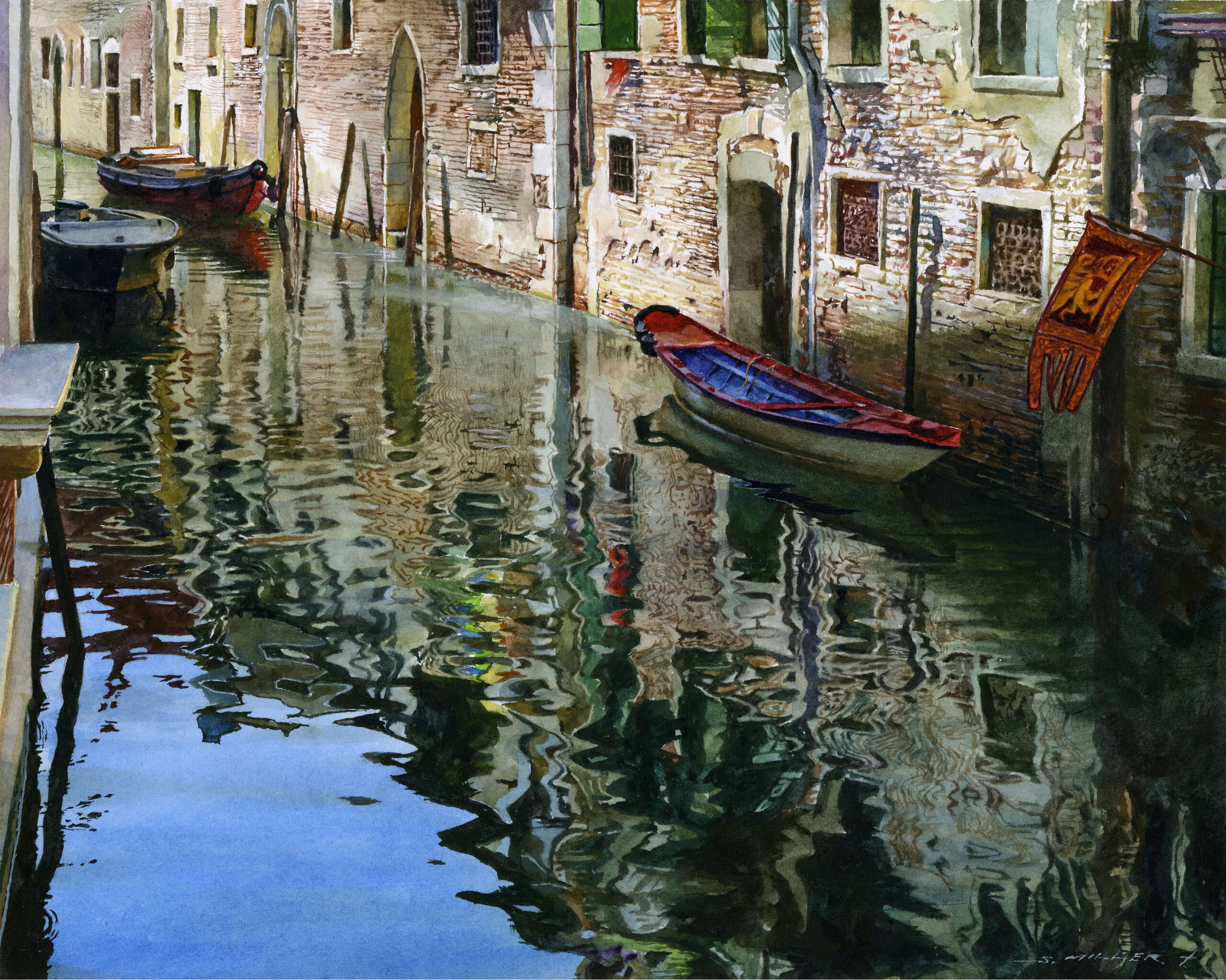 Watercolor painting of Venice