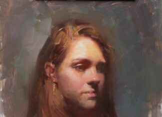 Painting of the Week – Portrait by Zhaoming Wu Contemporary realism portrait painting by Zhaoming Wu