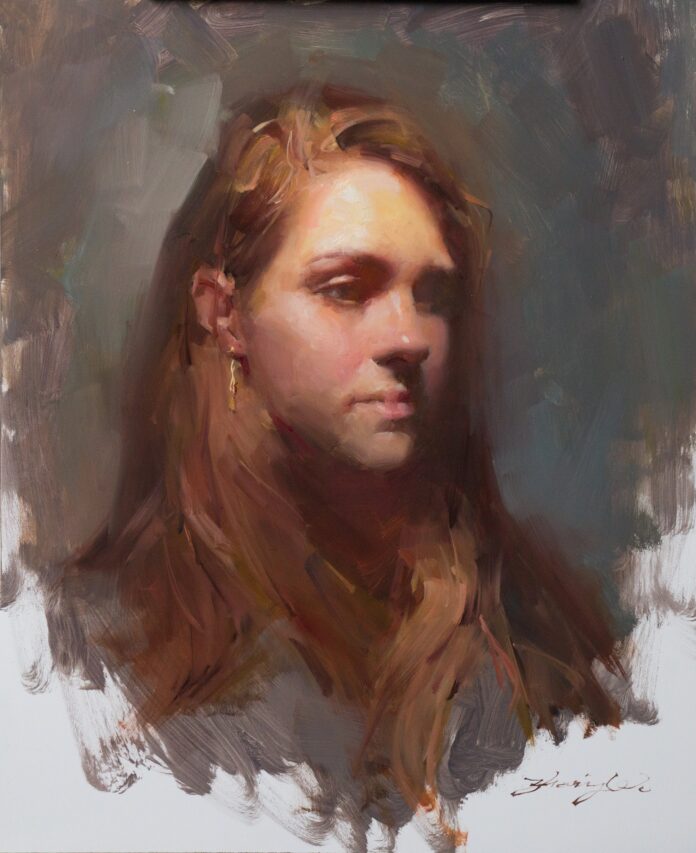 Contemporary realism portrait painting by Zhaoming Wu