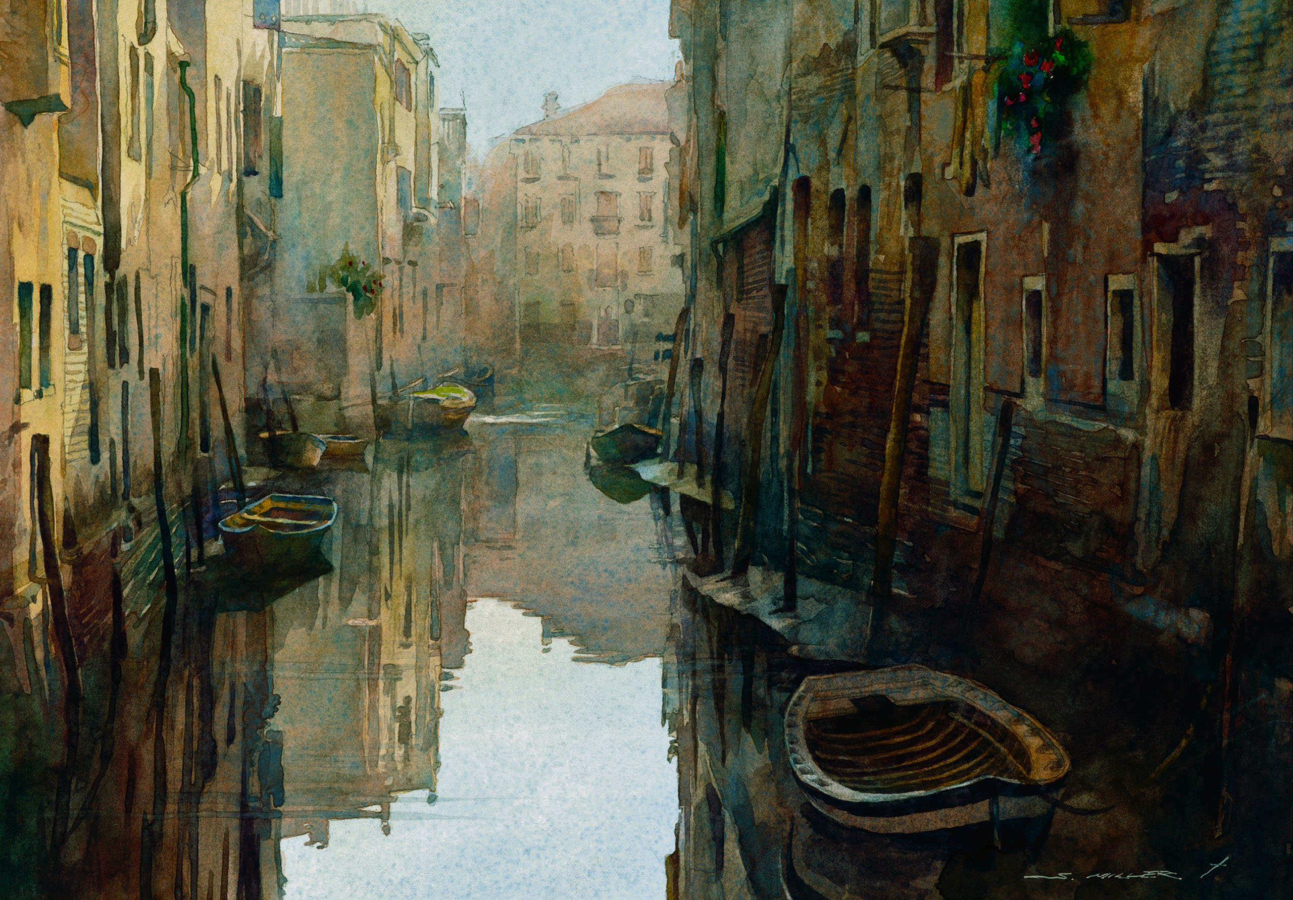 Watercolor painting of Venice