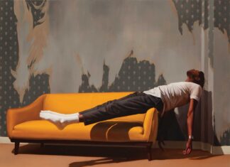 Art Was Difficult, If Not Impossible Contemporary realism art - Dhewadi Hadjab, Untitled, 2022, oil on canvas, 74 4/5 x 94 1/2 in., private collection, photo courtesy Mennour (Paris)