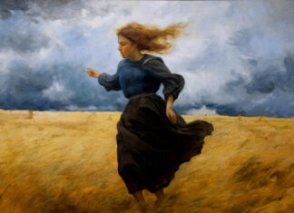Contemporary realism art - Morgan Irons, “Howling Wind,” 20 x 24 inches, oil on linen