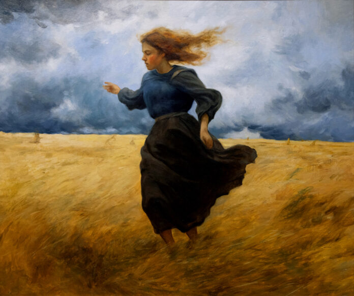 Contemporary realism art - Morgan Irons, “Howling Wind,” 20 x 24 inches, oil on linen