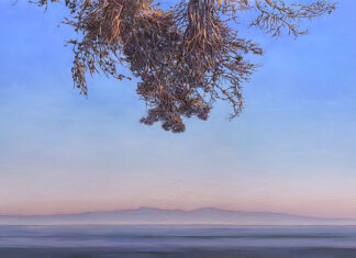 Brooks Anderson, "Gravitas," 2020, oil on canvas, 48 x 96 in.