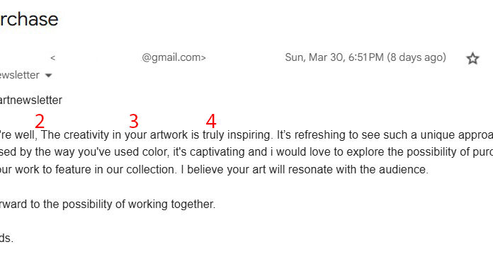 art scam emails