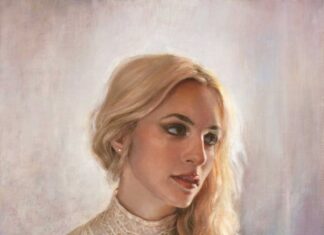 Painting of the Week: “Light and Lace” Portrait Painting - Anna Toberman, "Light and Lace," Oil, 18 x 14 in.