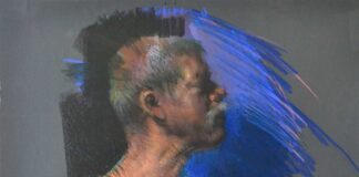 Figurative art - JaFang Lu, "Dan," pastel on paper, 40 x 30 in., Collection of the Artist