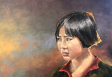 Linda Mutti, "The Dreamer, Looking Into Hope," pastel painting, 11 x 16 in.