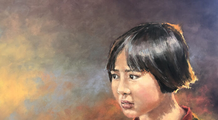 Linda Mutti, "The Dreamer, Looking Into Hope," pastel painting, 11 x 16 in.