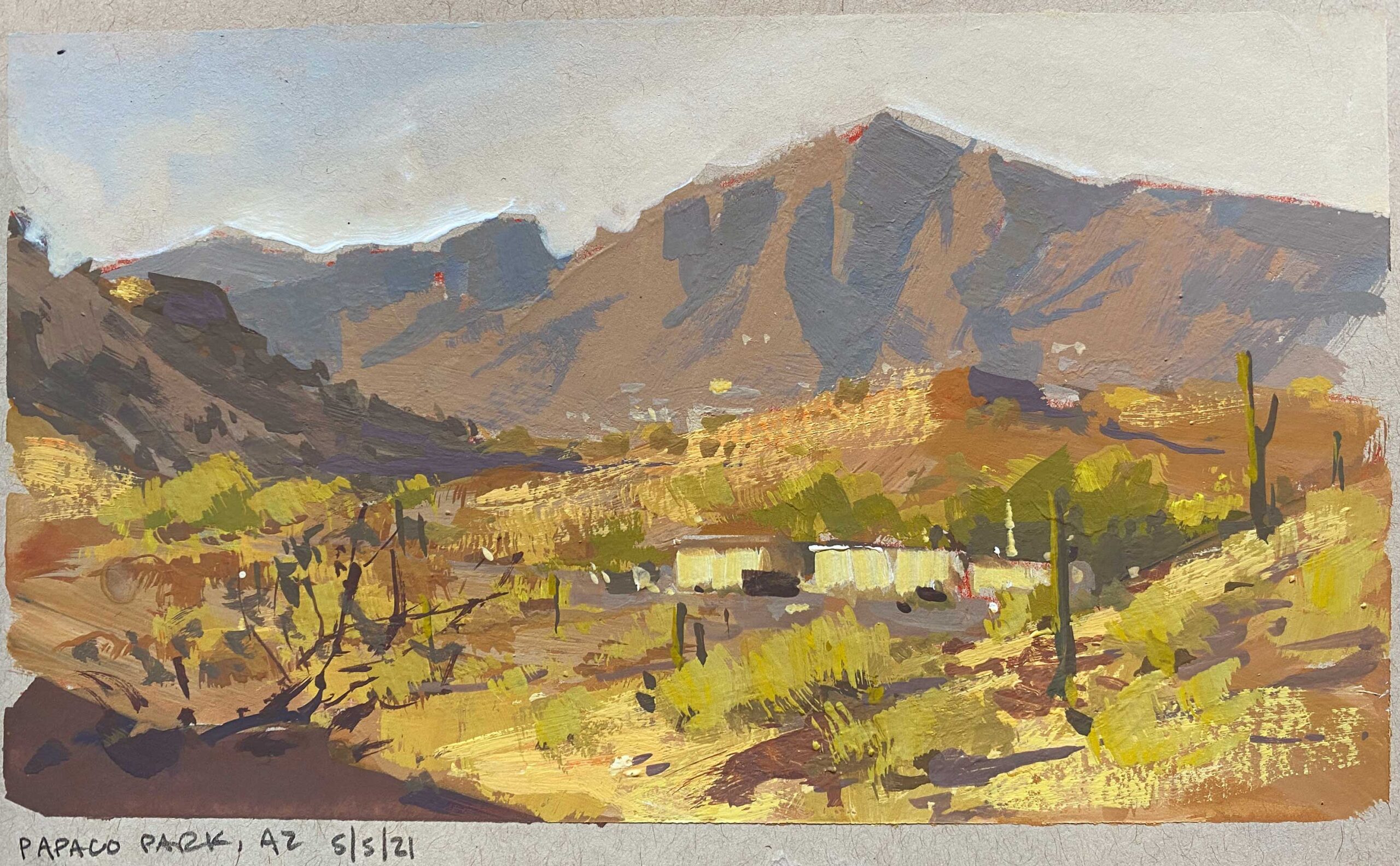 Judd Mercer, Plein Air Study, 2021, 4 x 7 in., collection of the artist, plein air