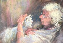 Terrilynn Dubreuil, "We'll Go Together," pastel on sanded paper, 12 x 18 in.
