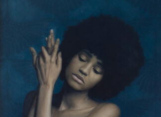 contemporary realism portrait painting - Christina Grace Mastrangelo, "Hope Tends Upwards," 2021, oil on linen over panel, 24 x 24 in., Guild of Boston Artists