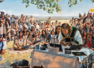 Painting of the Week: “La Prairie de la Messe” "La Prairie de la Messe" (oil, 31 x 50 in.) by George Capps and Polly Capps Paule