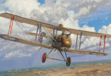 Realism Takes Flight: Painting Airplanes on Location Marc Poole, "Tough Little Kite," 2020, oil, 6 x 10 in., Private collection, Plein air and studio