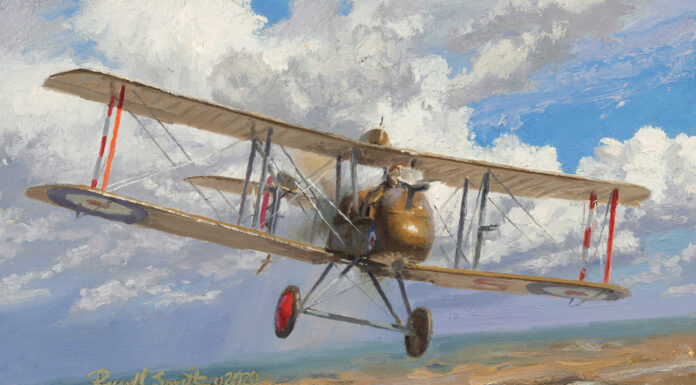 Realism Takes Flight: Painting Airplanes on Location Marc Poole, "Tough Little Kite," 2020, oil, 6 x 10 in., Private collection, Plein air and studio