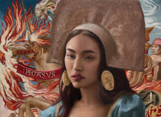 contemporary realism - José López Vergara (b. 1994), "Pegasus," 2023, oil on linen, 15 x 12 in., private collection