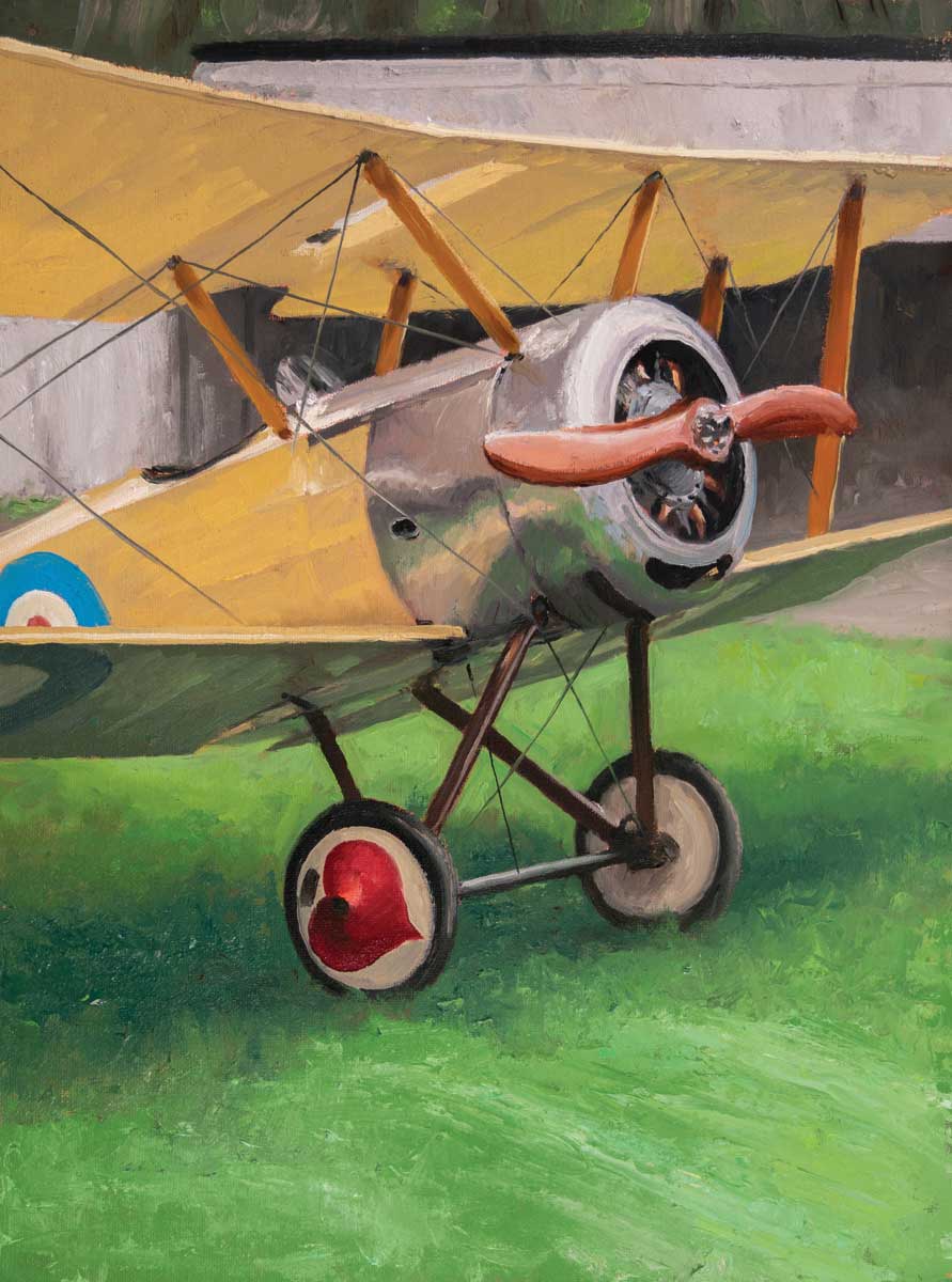Russell Smith, "Sopwith Pupboy," 2021, oil, 16 x 12 in., Collection of the artist, Plein air