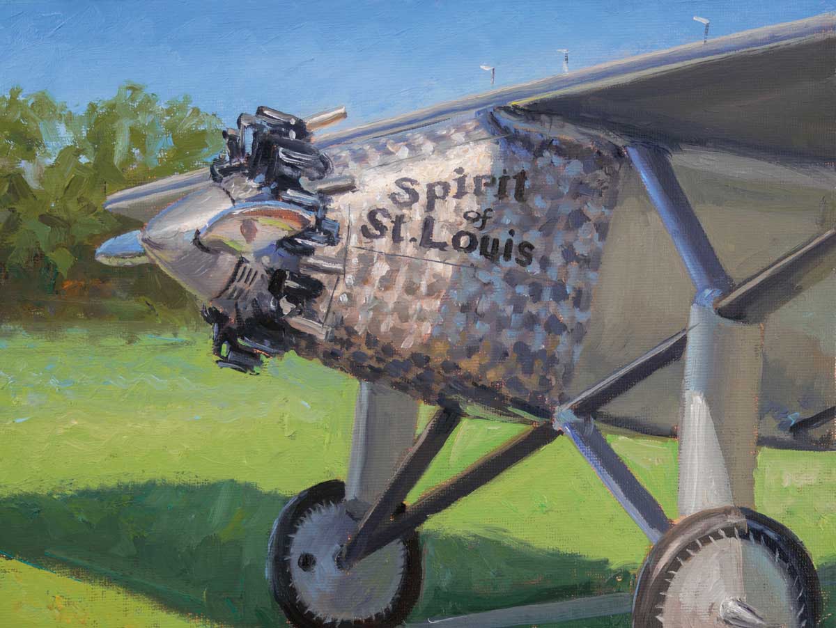Russell Smith, "Spirit of St. Louis," 2021, oil, 9 x 12 in., Collection of the artist, Plein air