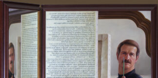 self-portrait painting - William A. Suys, Jr. (b. 1955), "Self-Thoughtrait," c. 2002, oil on canvas, 30 x 24 in.