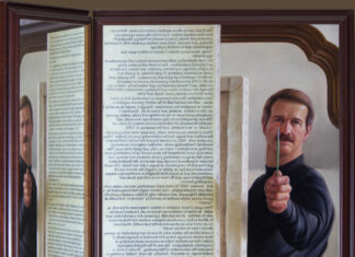 self-portrait painting - William A. Suys, Jr. (b. 1955), "Self-Thoughtrait," c. 2002, oil on canvas, 30 x 24 in.