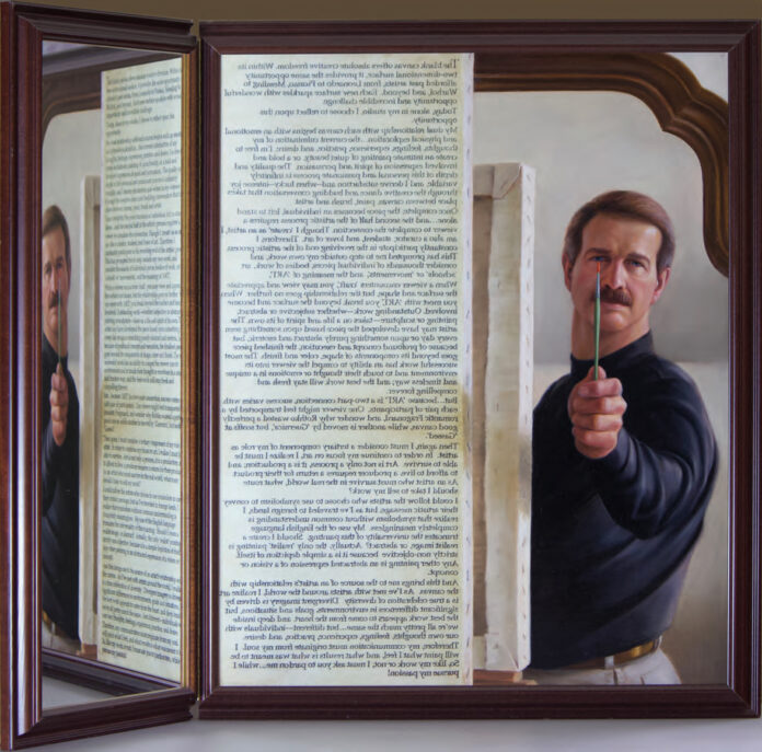 William A. Suys, Jr. (b. 1955), "Self-Thoughtrait," c. 2002, oil on canvas, 30 x 24 in. self-portrait painting - William A. Suys, Jr. (b. 1955), "Self-Thoughtrait," c. 2002, oil on canvas, 30 x 24 in.