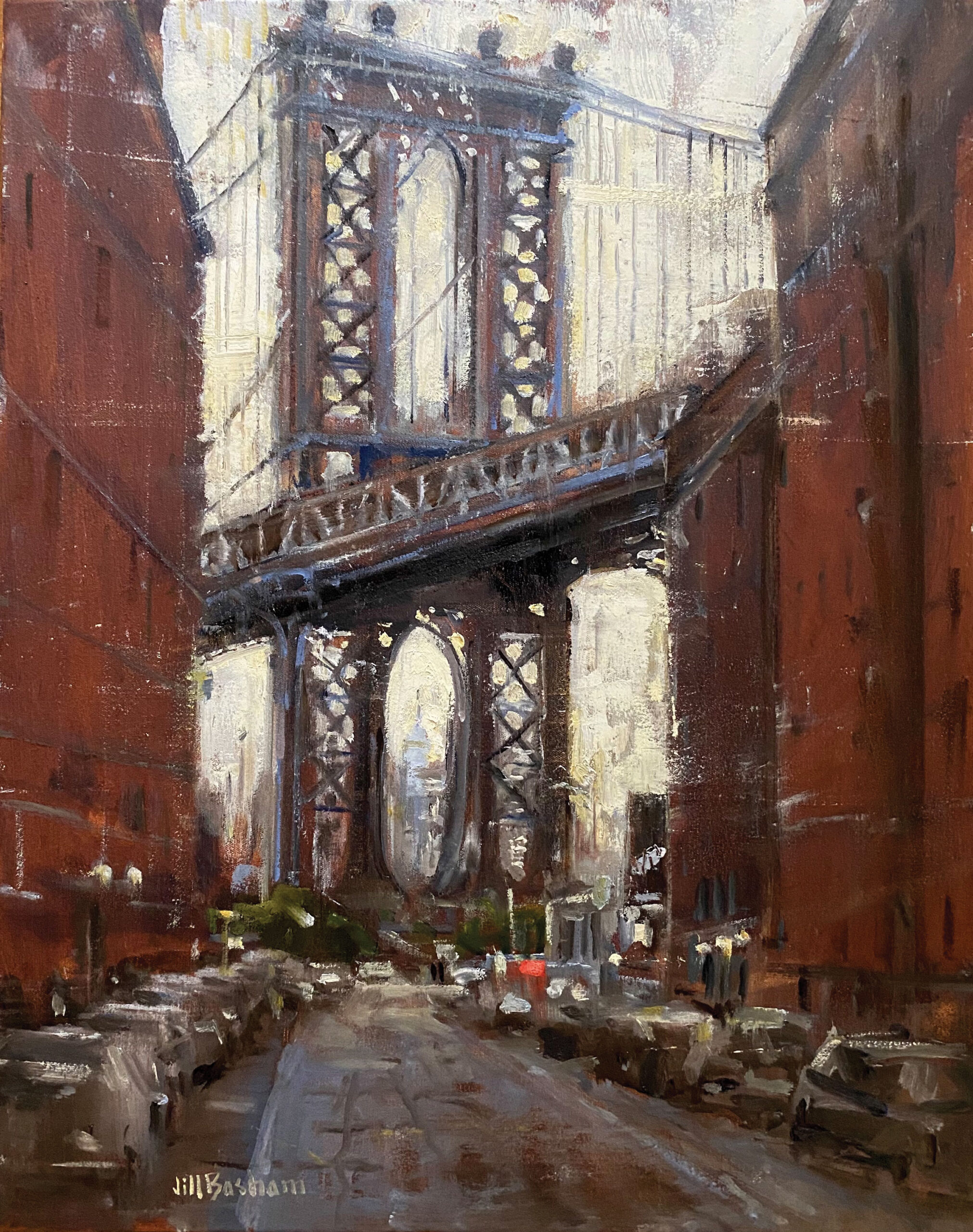 12. JILL BASHAM (b. 1965), "In the Shadows of Greatness," 2024, oil on linen, 30 x 24 in., Trippe Gallery (Easton, Maryland)