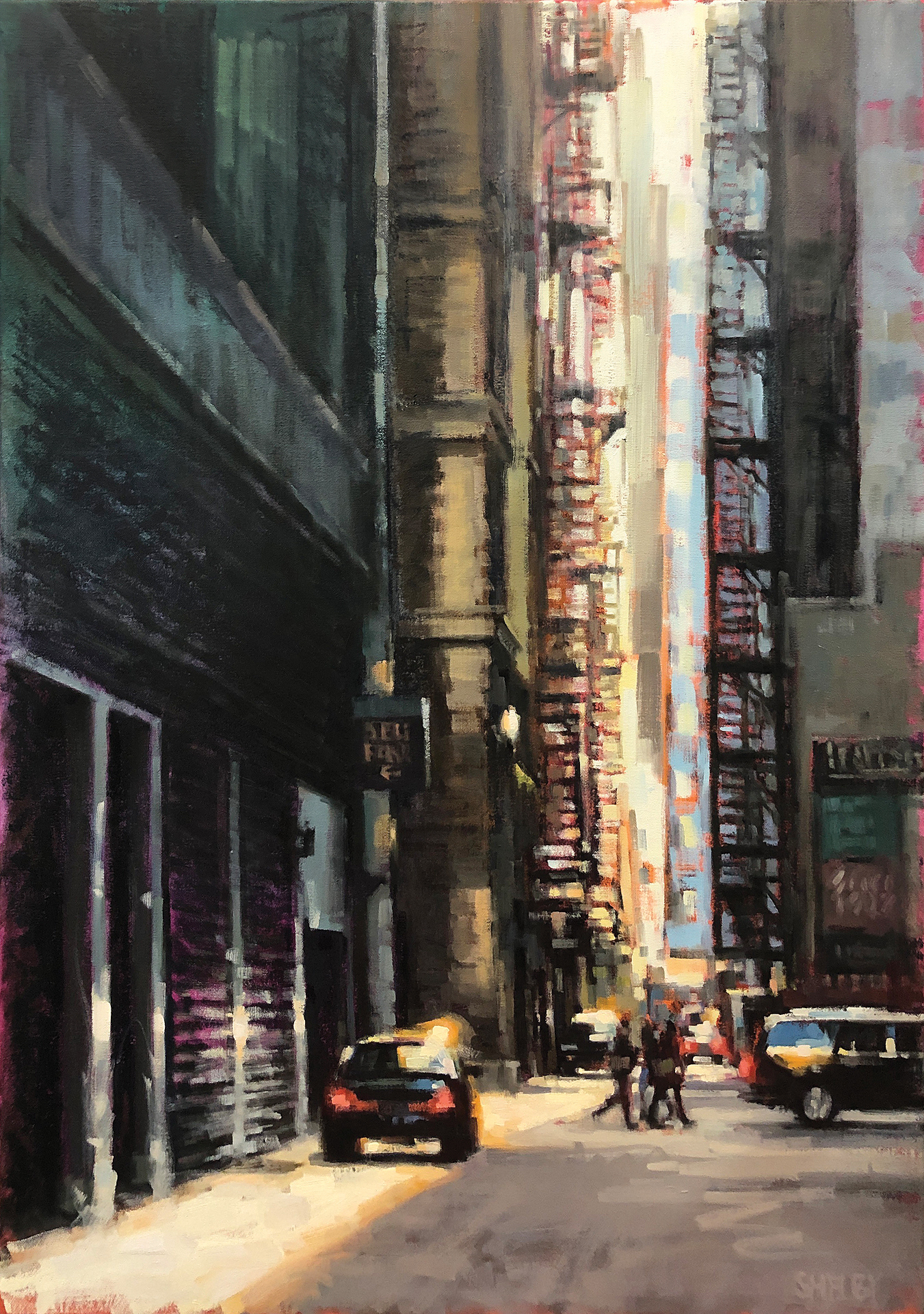 13. SHELBY KEEFE (b. 1958), "Chicago Canyon," 2020, oil on canvas, 36 x 24 in., Meyer Gallery (Santa Fe)