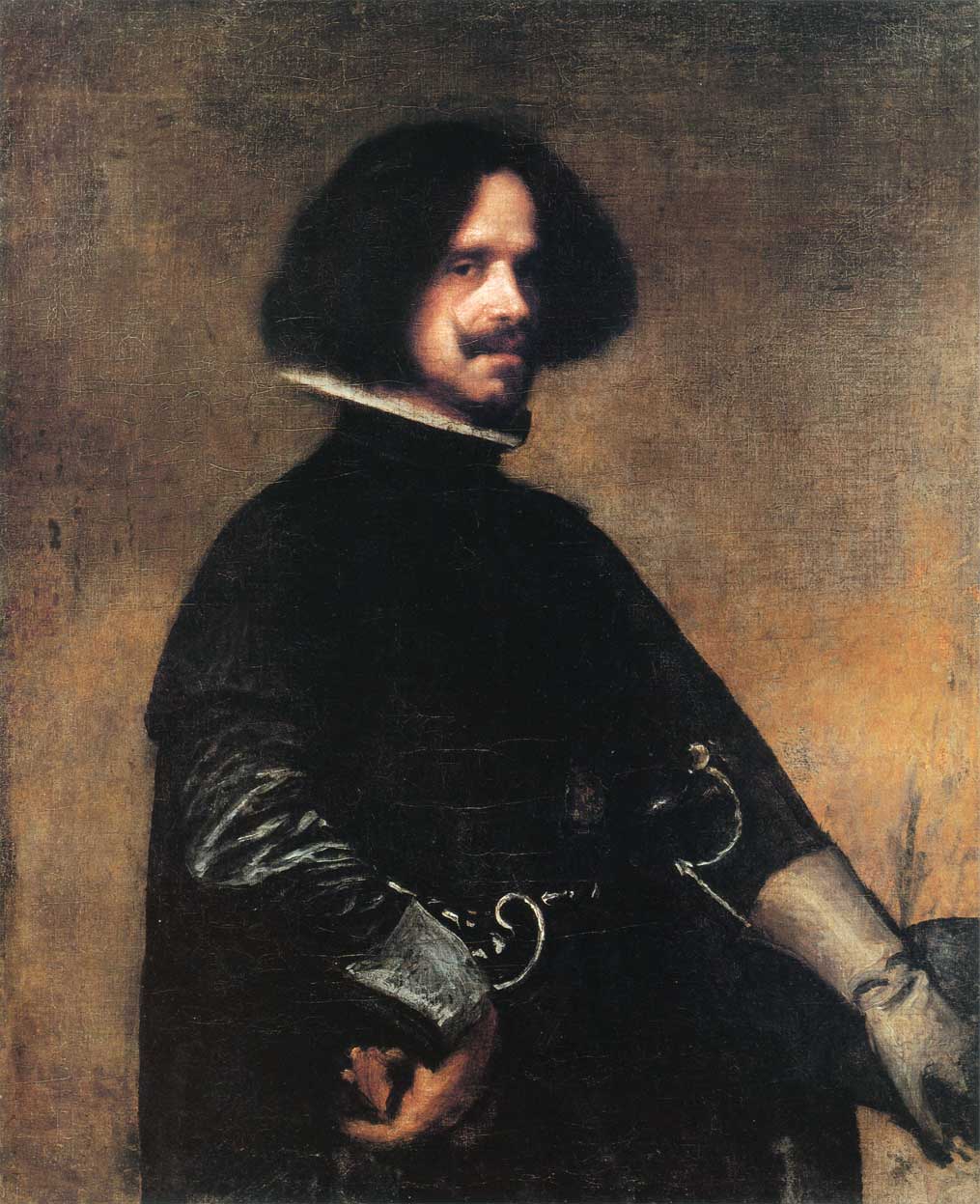 painting self-portraits - Diego Velázquez (1599–1660), "Self-Portrait," c. 1645, oil on canvas, 40 3/4 x 32 1/2 in., Galleria degli Uffizi, Florence