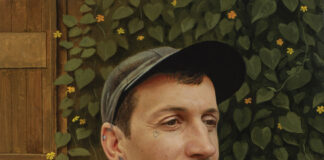 contemporary realism portrait painting - Émile Brunet, "The Man With a Fawn," 2025, oil on wood panel, 16 x 12 in.