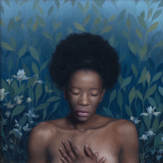 Christina Grace Mastrangelo, "Introspection," 2019, oil on linen over panel, 24 x 24 in., Available at Susan Powell Fine Art (susanpowellfineart@gmail.com, 203-318-0616)