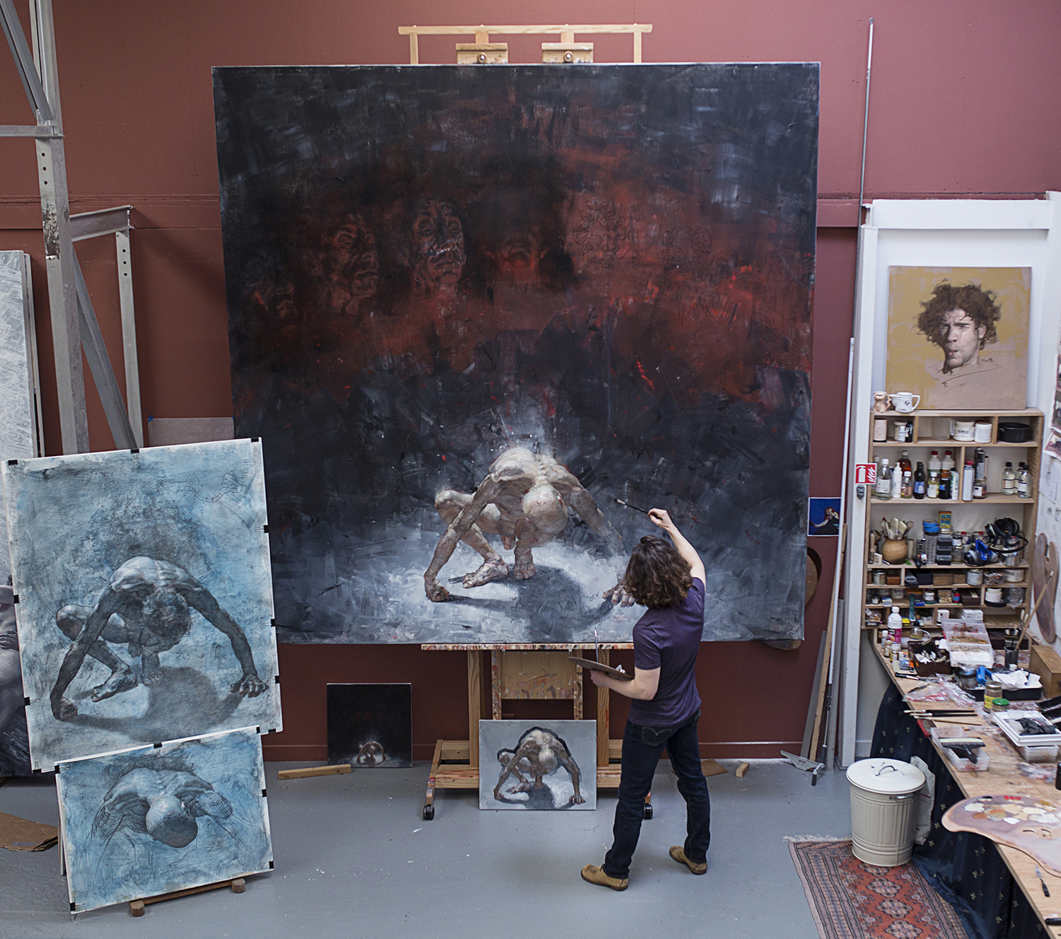 Shane Wolf, "Ego Sum Abbas," oil on canvas, 118 x 118 in.