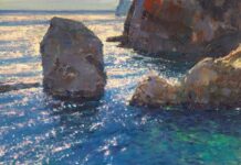 Fernando Micheli, "Lovrijenac Fortress Overlook Dubrovnik," Oil on linen panel, 14 x 18 in.; PleinAir Salon December 2025, First Place Overall