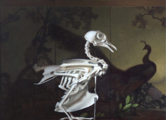 "A Conversation About Mortality" vanitas painting by Christina Grace Mastrangelo