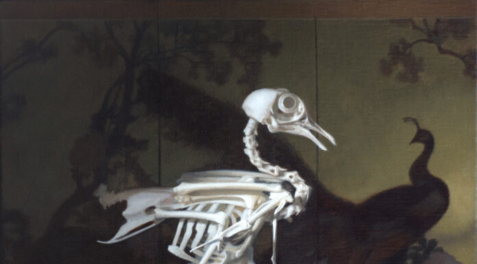 "A Conversation About Mortality" vanitas painting by Christina Grace Mastrangelo