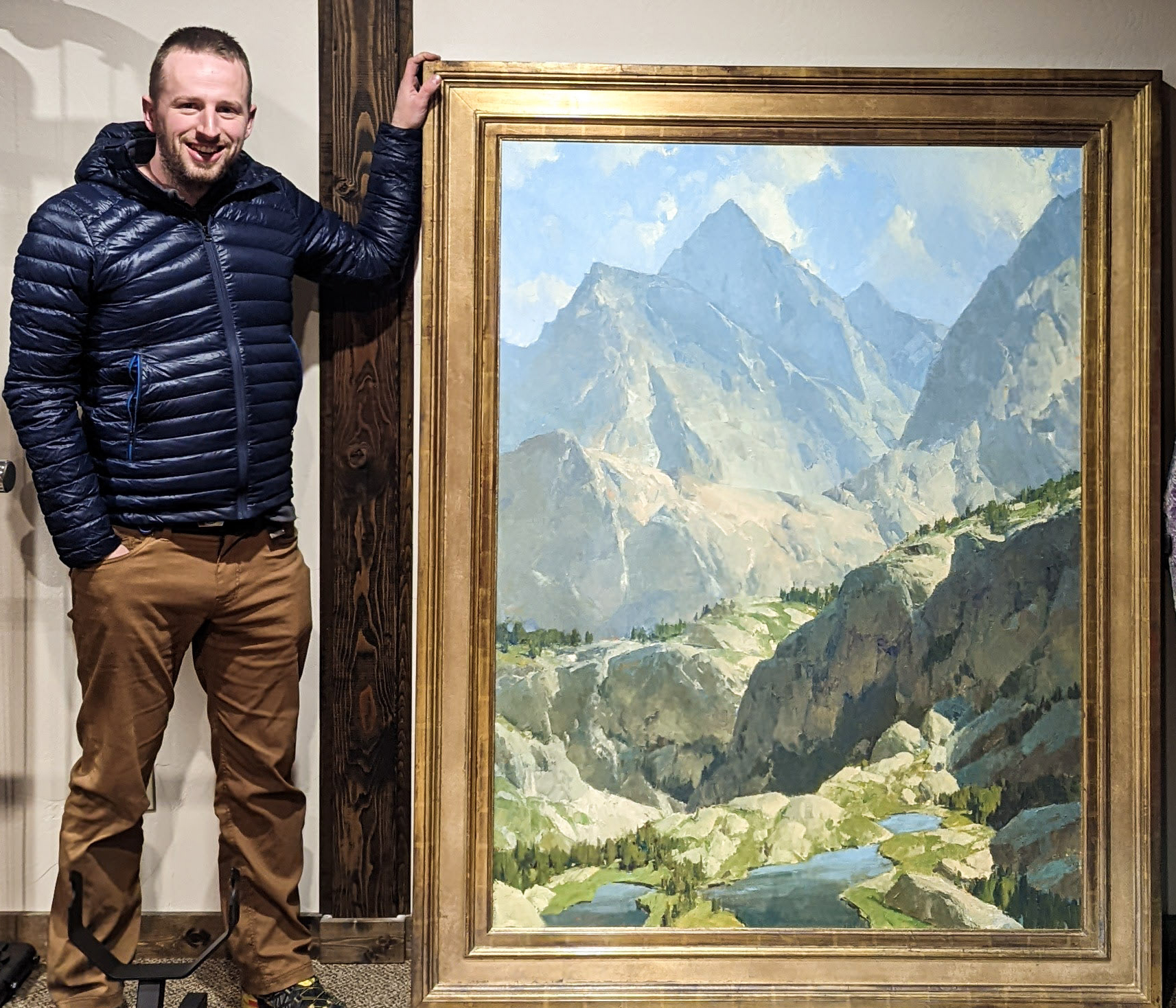 Kimball Geisler with his winning painting from the 12th Annual PleinAir Salon