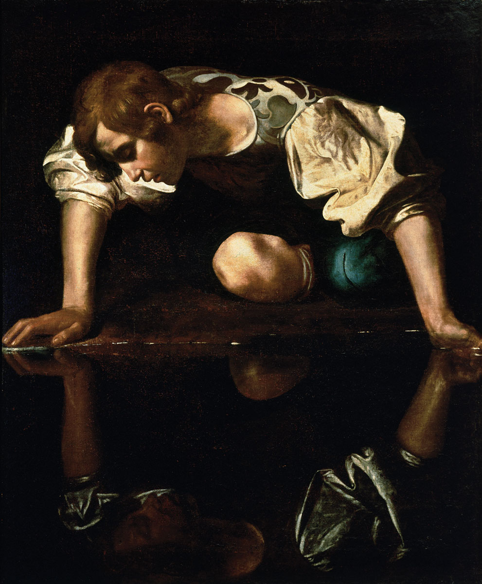 CARAVAGGIO (1571–1610), "Narcissus," 1597–99, Galleria Nazionale d'Arte Antica, Rome