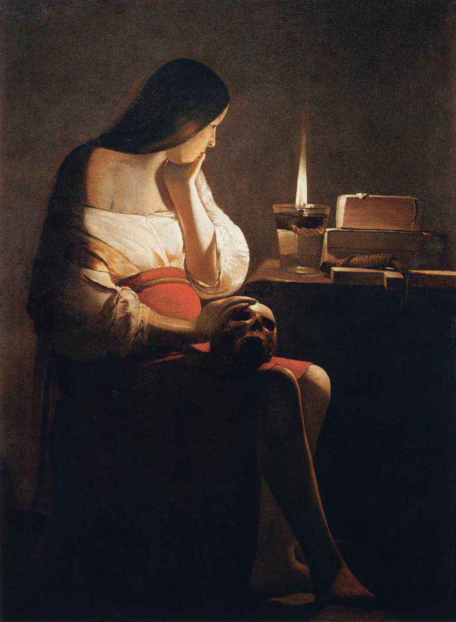 GEORGES DE LA TOUR (1593–1652), "The Magdalene with the Smoking Flame," c. 1640–45, Musée du Louvre, Paris