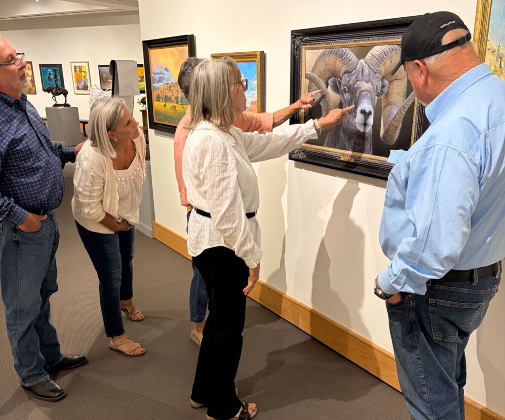 Enjoying the outstanding collection of works at the 45th Annual Buffalo Bill Art Show