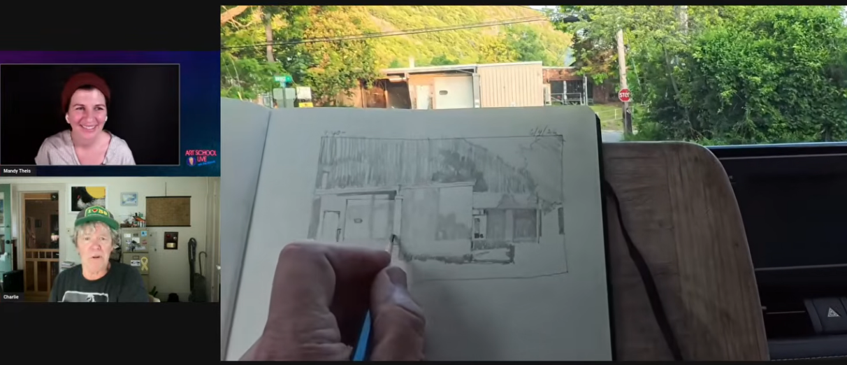 A simple car setup makes a regular life-sketching habit much easier to sustain.